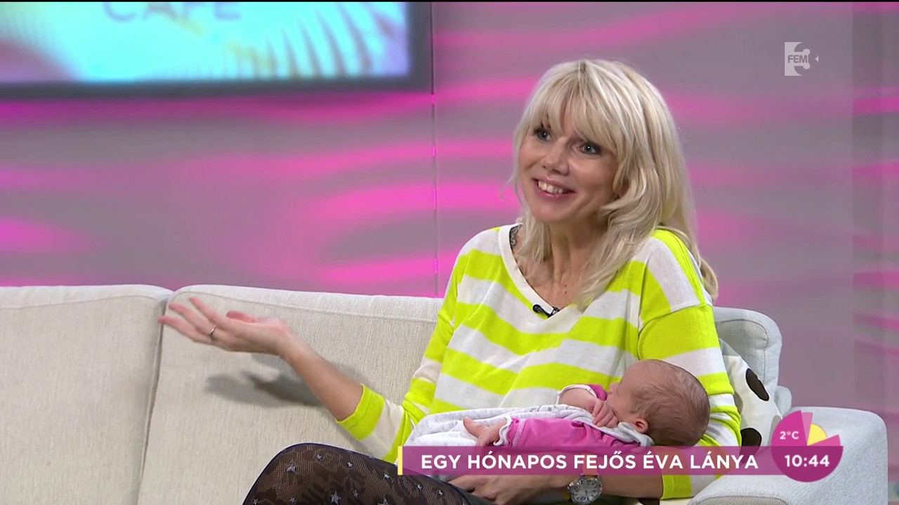Fejős &Eacute;va kisl&aacute;nya elbűv&ouml;lte a FEM3 Caf&eacute; műsorvezetőit - tv2.hu/fem3cafe