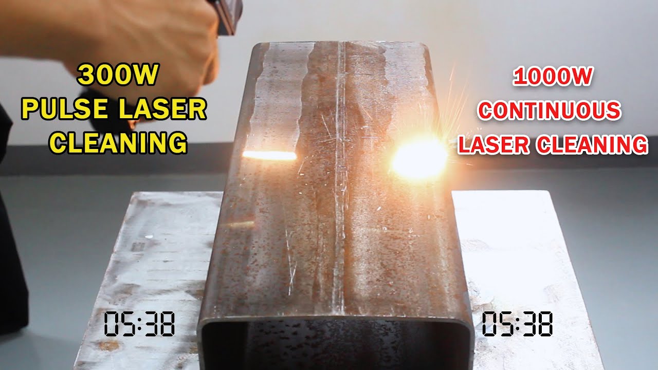 Laser Cleaning Machine Rust Removal Test: 300W Pulsed Laser vs. 2000W Continuous Laser.