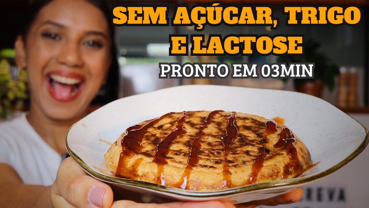 Receita de CAFÉ DA MANHÃ EM O3MIN! SEM Açúcar e Trigo, Saudável e Rápido