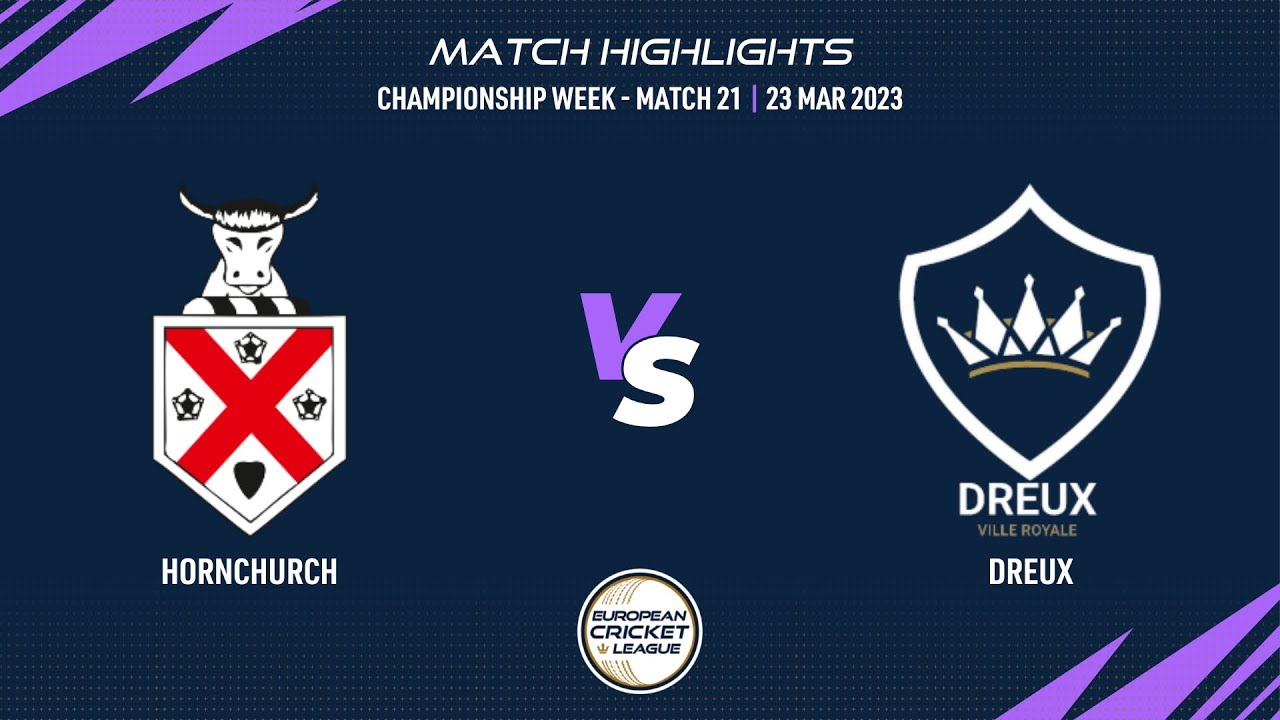 Championship Week, Match 21 - HOR vs DRX | Highlights | European Cricket League 2023 | ECL23.105