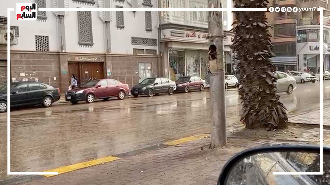 شاهد.. أمطار رعدية غزيرة بالهرم وفيصل