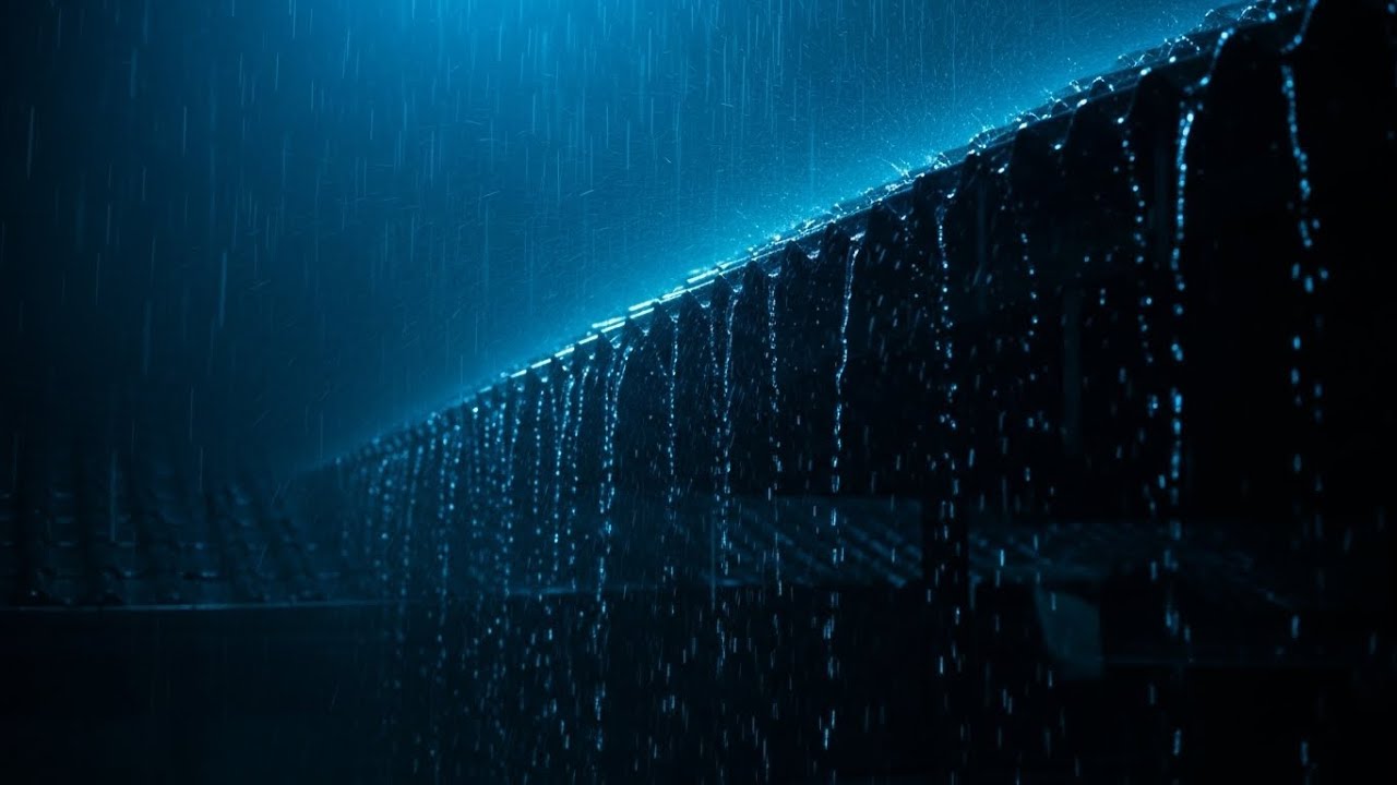 Heavy Rain Sounds for Sleeping – No Ads ASMR Rain on Metal Roof for Deep Relax
