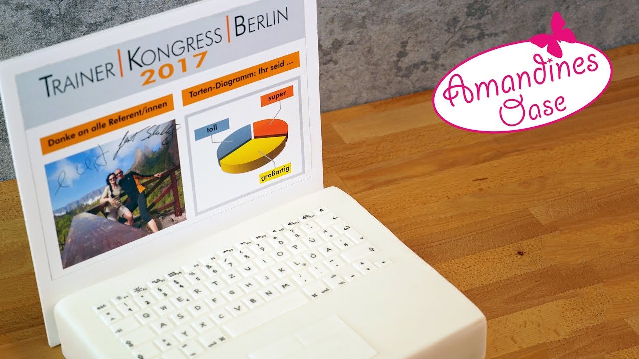 Laptop Torte | Mac Book Fondanttorte | Trainer Kongress Berlin | 3d fondant cake