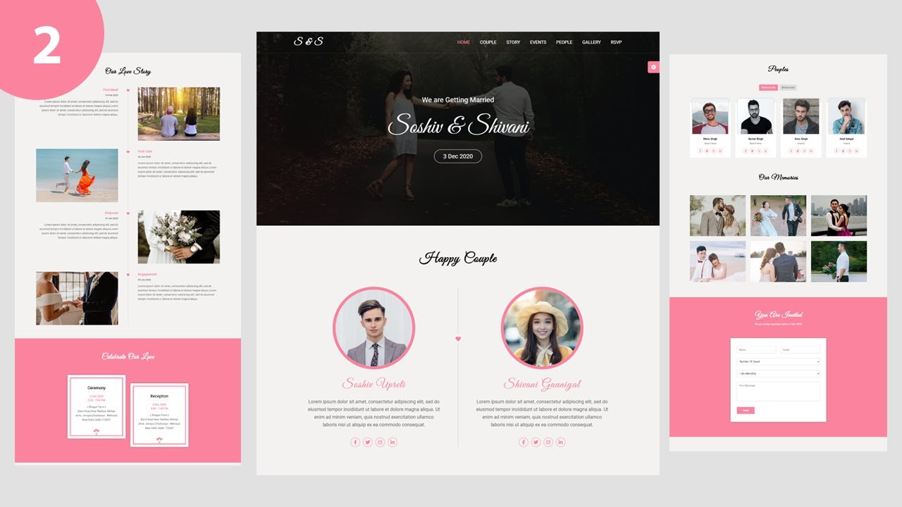 Wedding Planner Website using Html Css & Jquery | Part 2