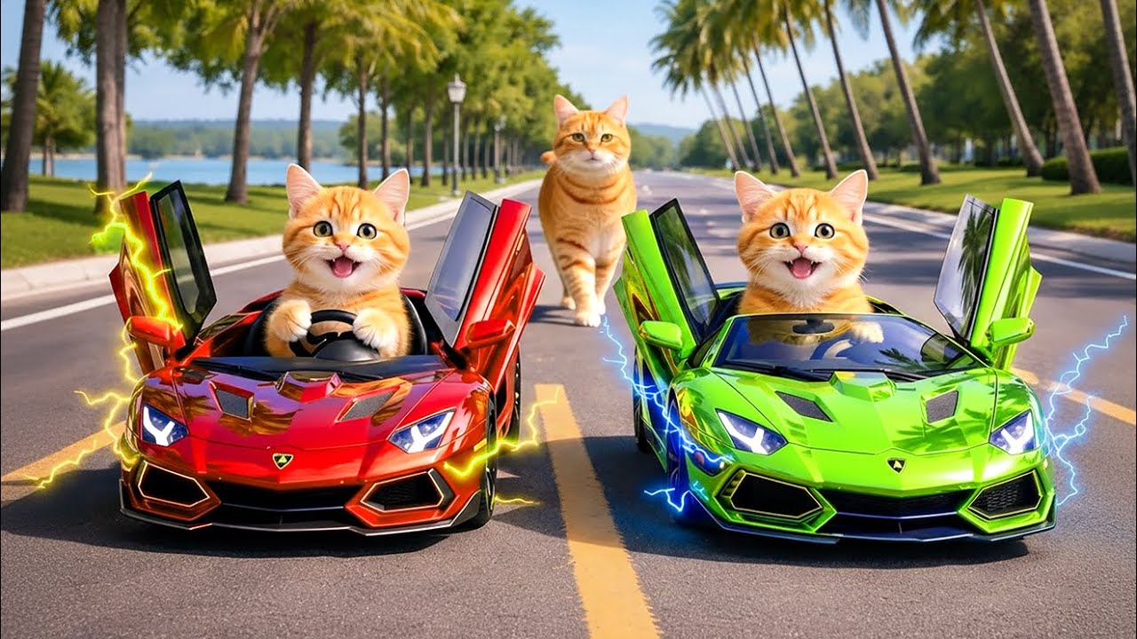 Mama Cat Trims Fur on the Farm and Makes Tiger Hat For Kittens At Home🐾🎩🐯