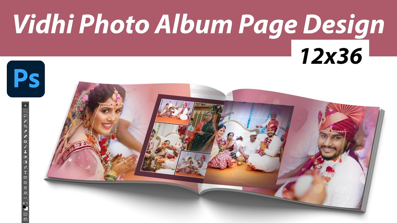 Kanyadan Ceremony Album Page Design in Photoshop