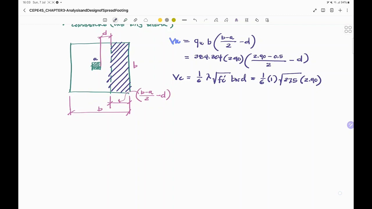 RCD | DESIGN OF ISOLATED FOOTING | SAMPLE PROBLEM 1 PART 1/2