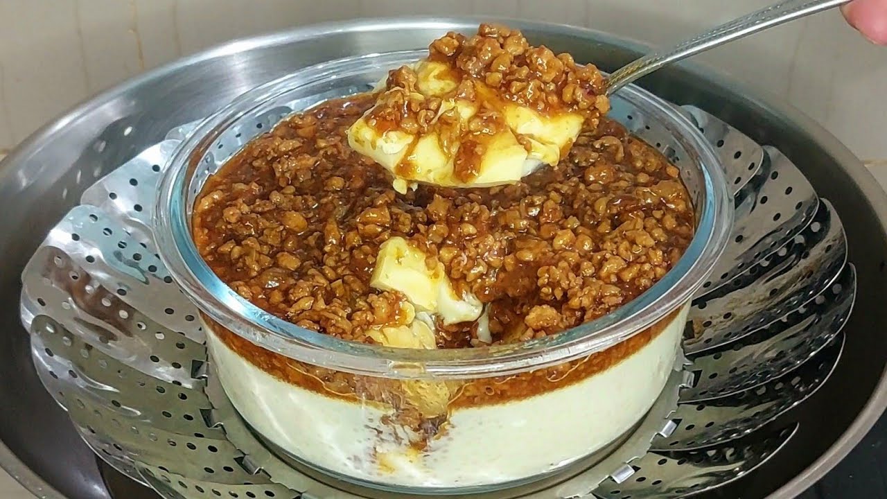 Tahu Telur Kukus Daging Cincang ~ Lembut Seperti Puding Cocok Untuk Anak-Anak | Steamed Egg Tofu
