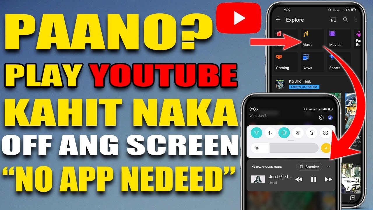 PAANO MAG PLAY NG YOUTUBE VIDEO KAHIT NAKA OFF ANG SCREEN