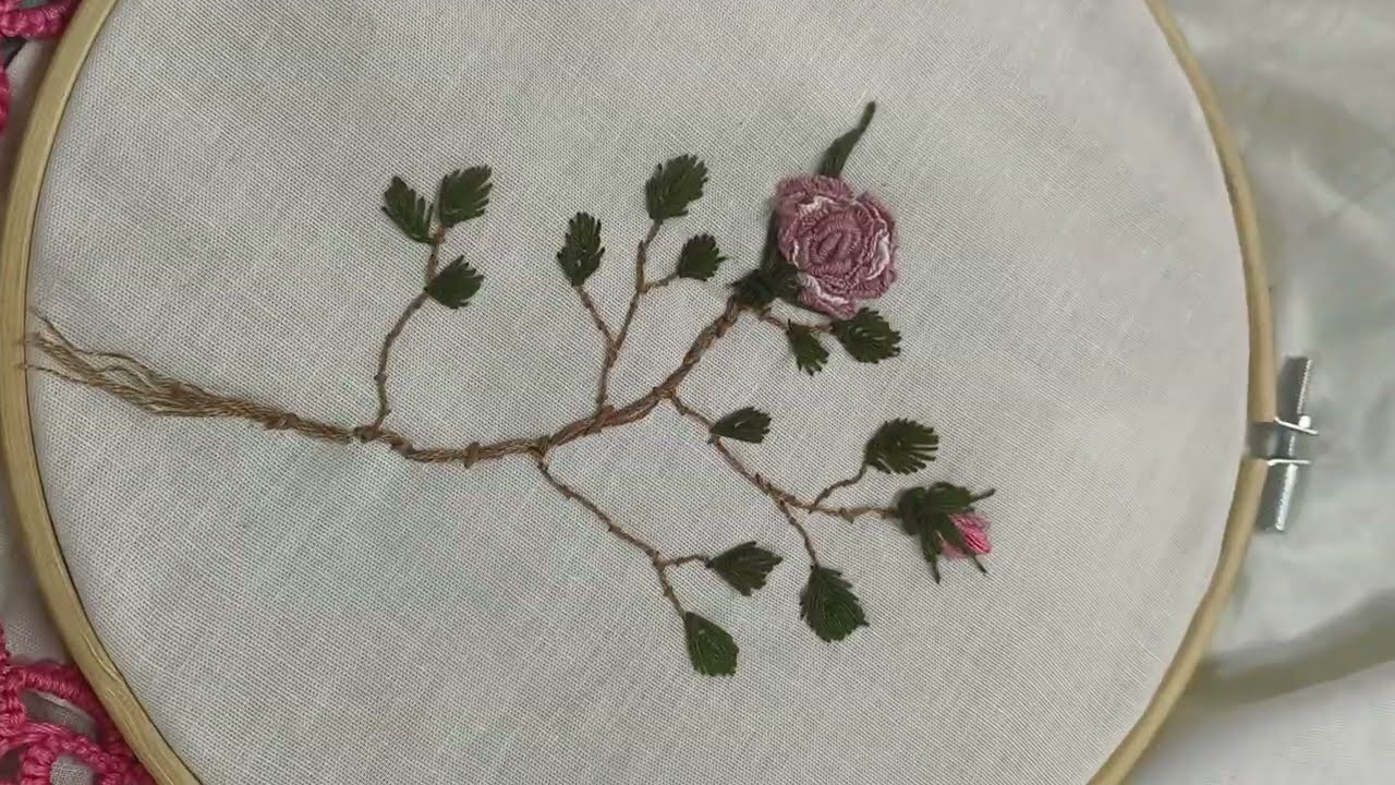 Very beautiful Rose Day Flower| Rose Flower Design 🌹बिना ड्रॉइंग के हैंड embroidery design 🌹