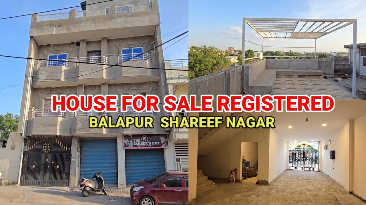 G+2 REGISTERED HOUSE FOR SALE IN BALAPUR SHAREEF NAGAR  HYDERABAD