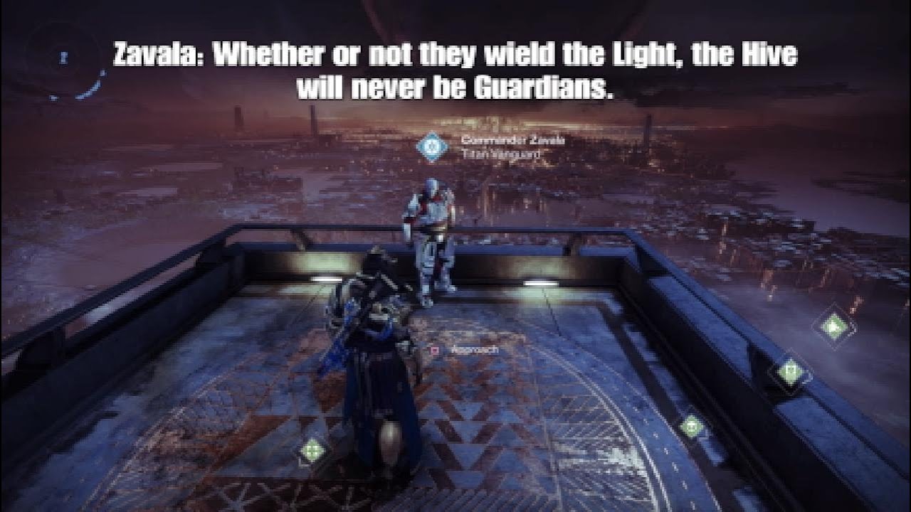 Idle Dialogue, Tower Courtyard | Zavala: 