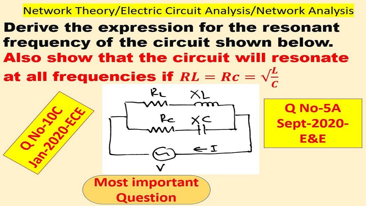 Parallel Resonant circuit: Derivation for resonant frequency in parallel resonant circuit.