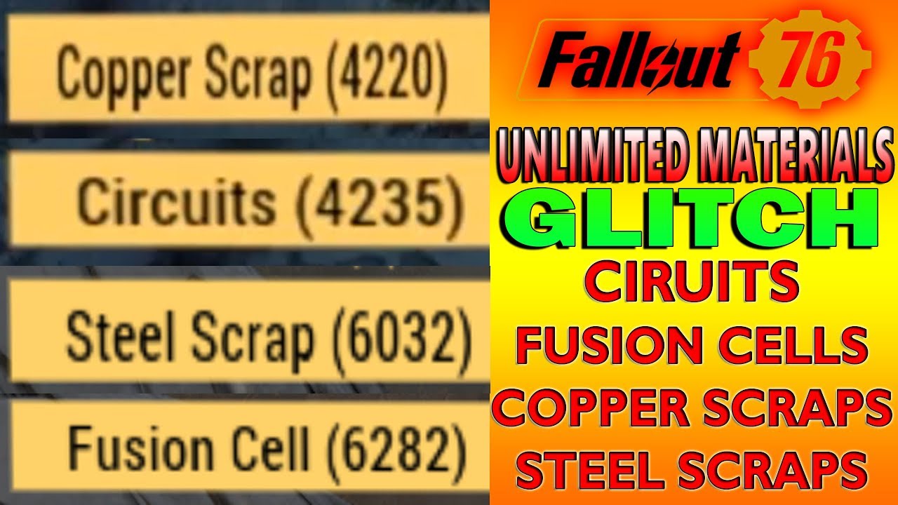 UNLIMITED MATERIALS GLITCH! AFK FARM Copper/Circuits/Fusion Cells/Steel | Fallout 76 | INSANE EXP