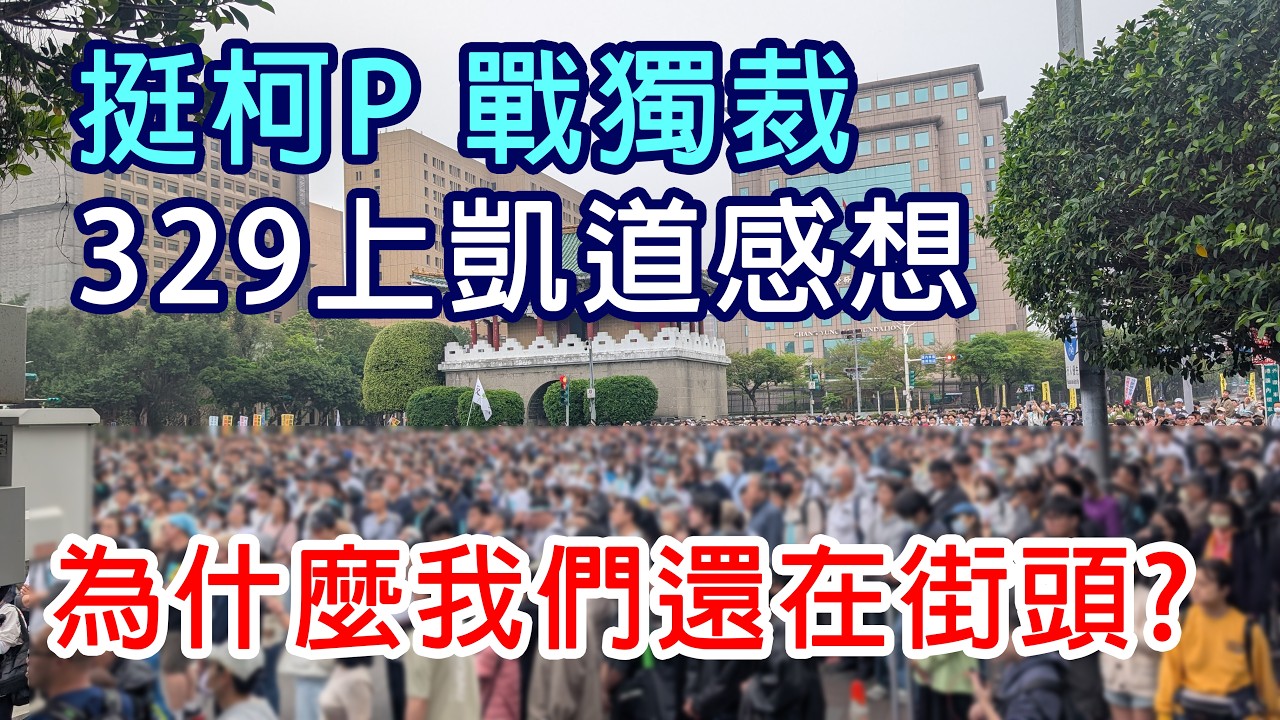 挺柯P戰獨裁，今天329上凱道感想 #民進黨 #賴清德 #柯文哲