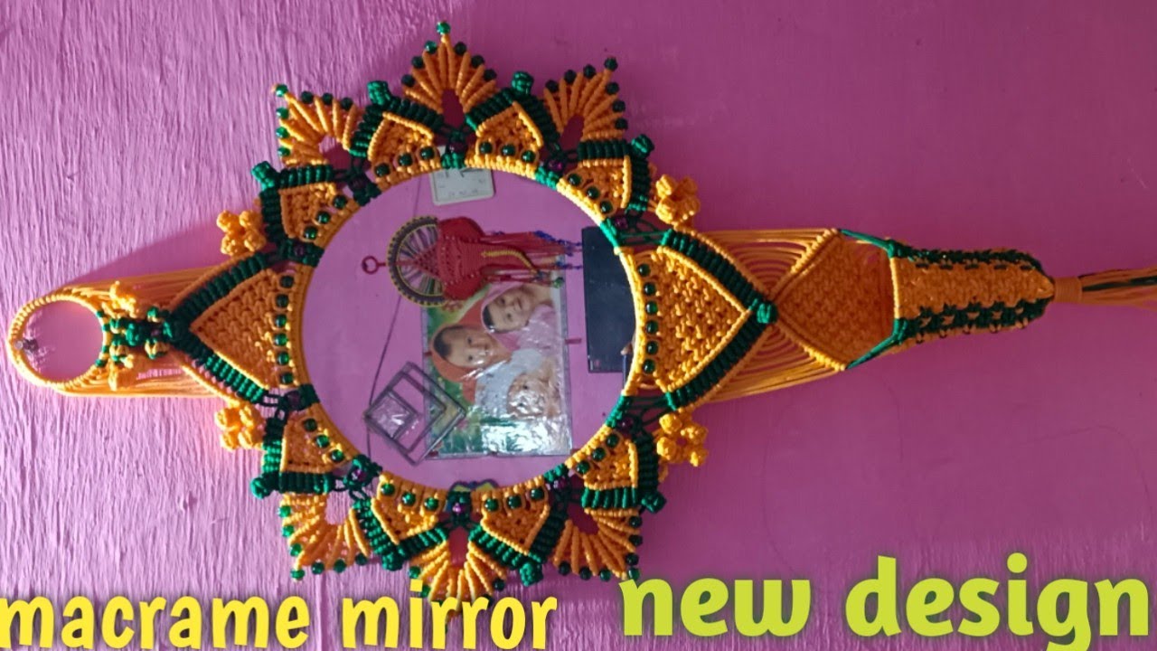 न्यू डिजाइन मैक्राम मिरर#new macrame mirror & Aina hand work