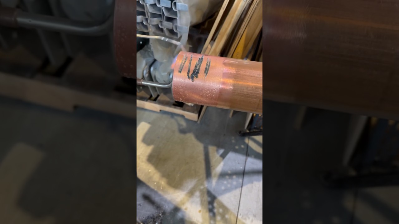 Tinning 5 " copper pipe 