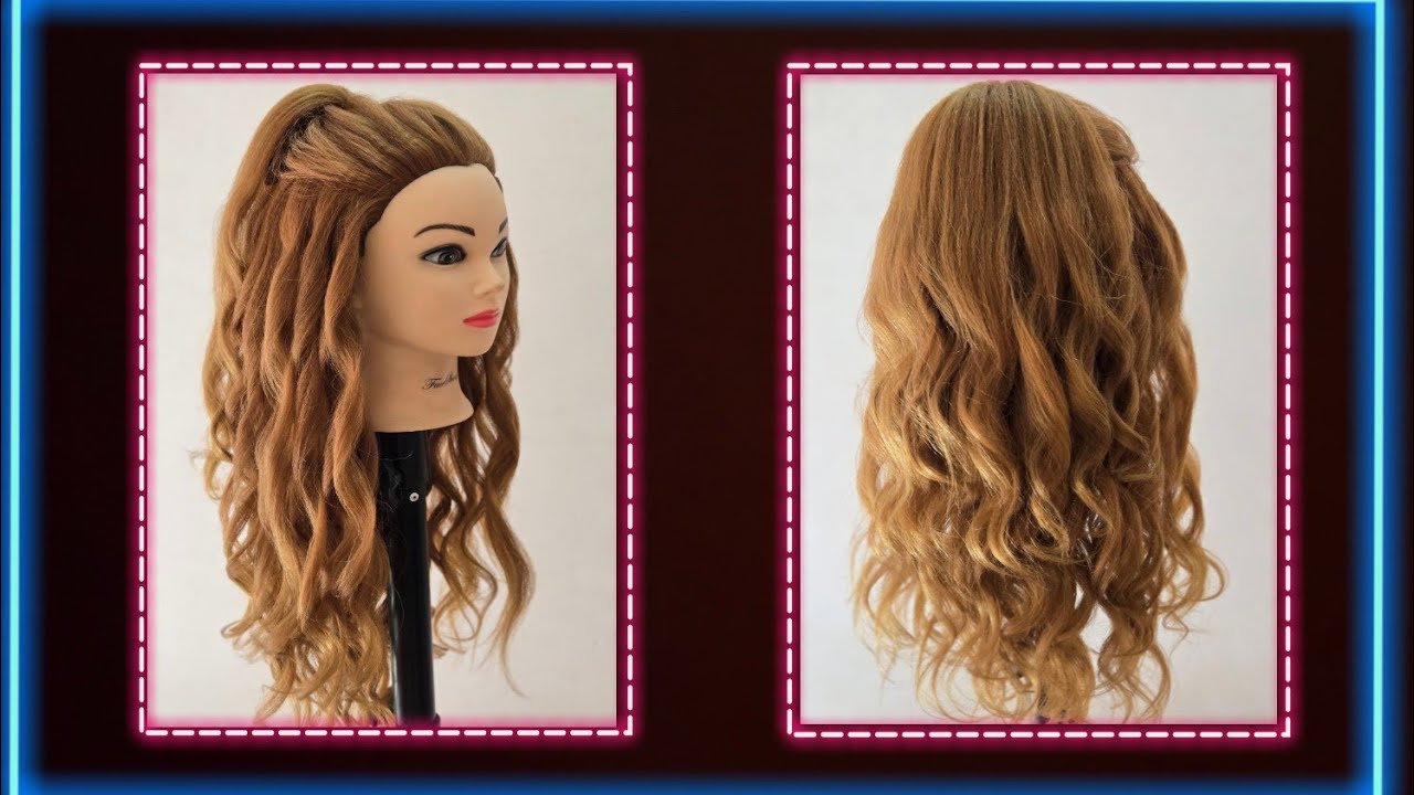 Half-Up Curls Hairstyle | Soft Waves for Engagement/Weddings