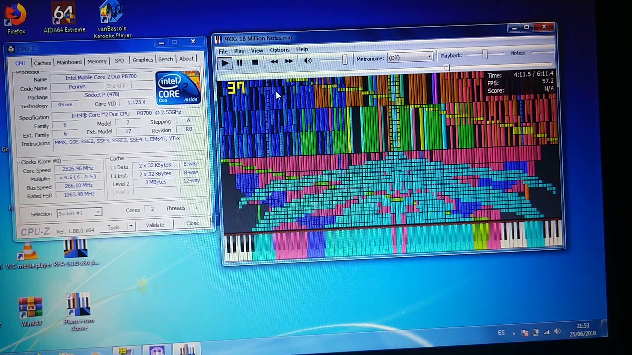 Core 2 Duo P8700 plays 9KX2