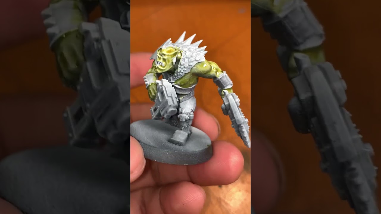 Warhammer 40,000 | Quick and easy ork skin tone #warhammer40k #orks #warhammerpainting