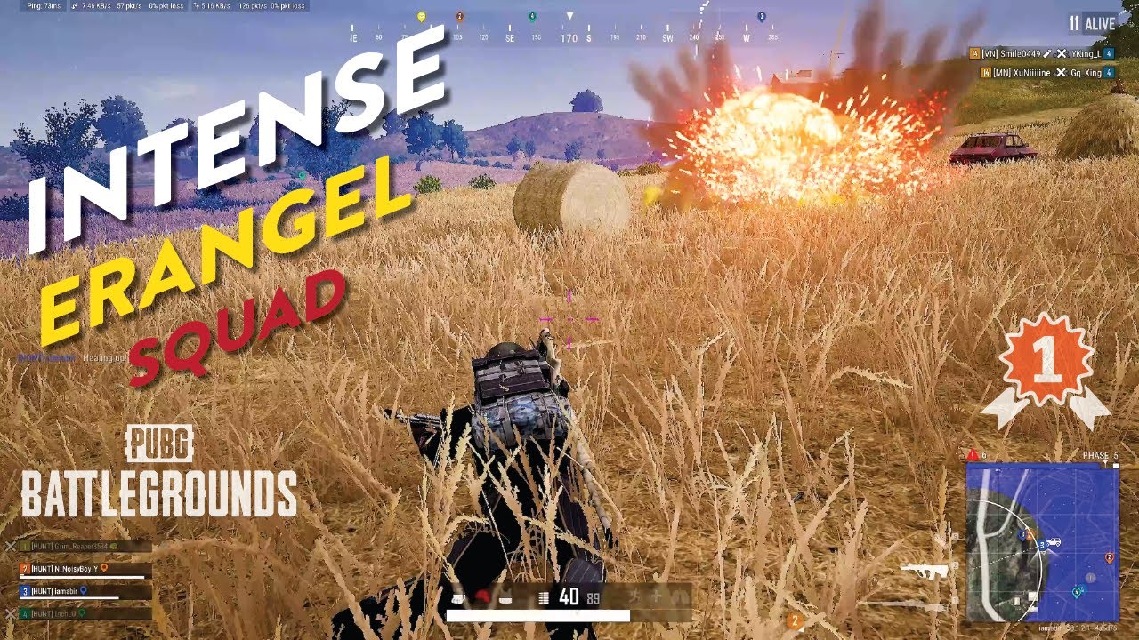 PUBG PC 🏆 TOP 1 Intense Gameplay | TPP SQUAD Erangel WINNER