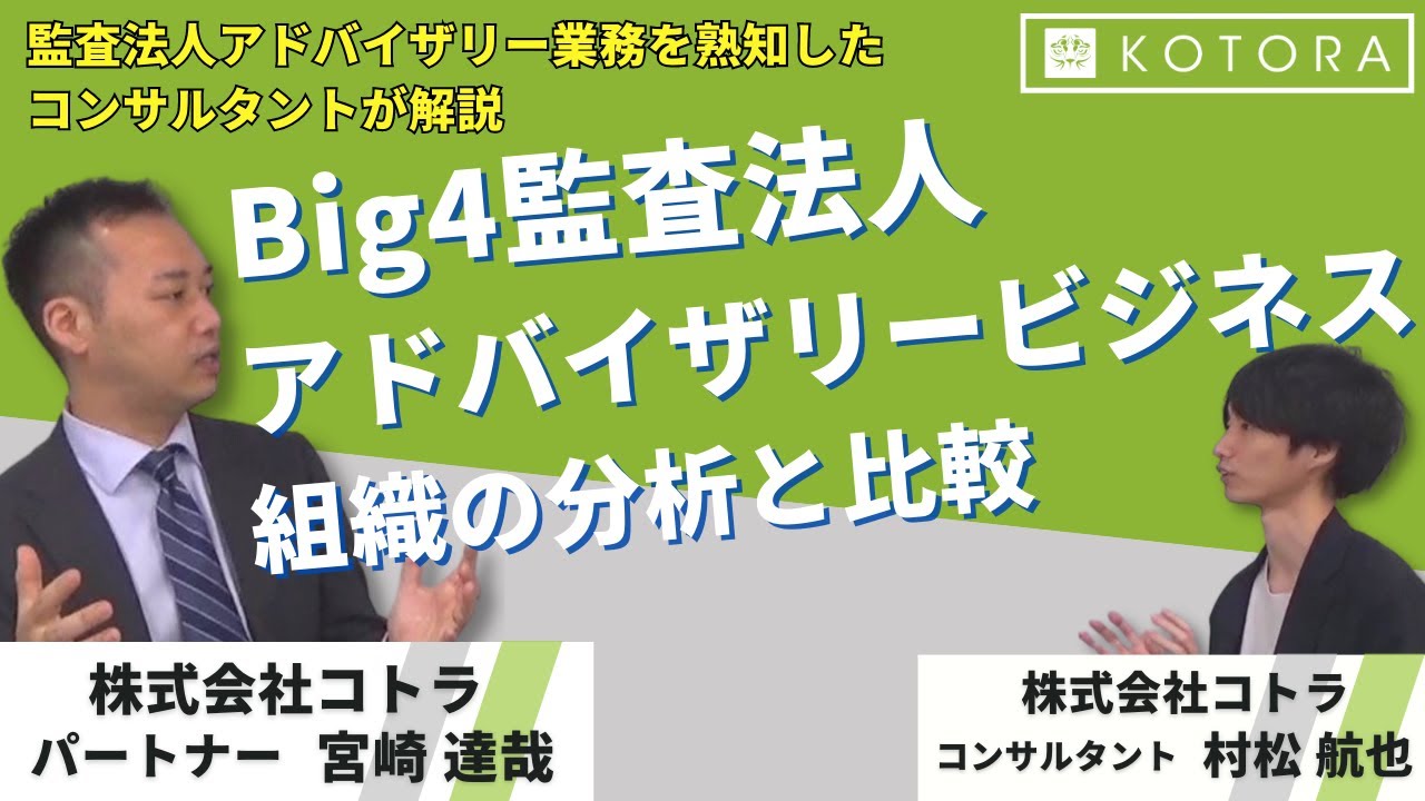 【Big4監査法人アドバイザリービジネス 】コトラ・パートナーが解説：組織の分析と比較