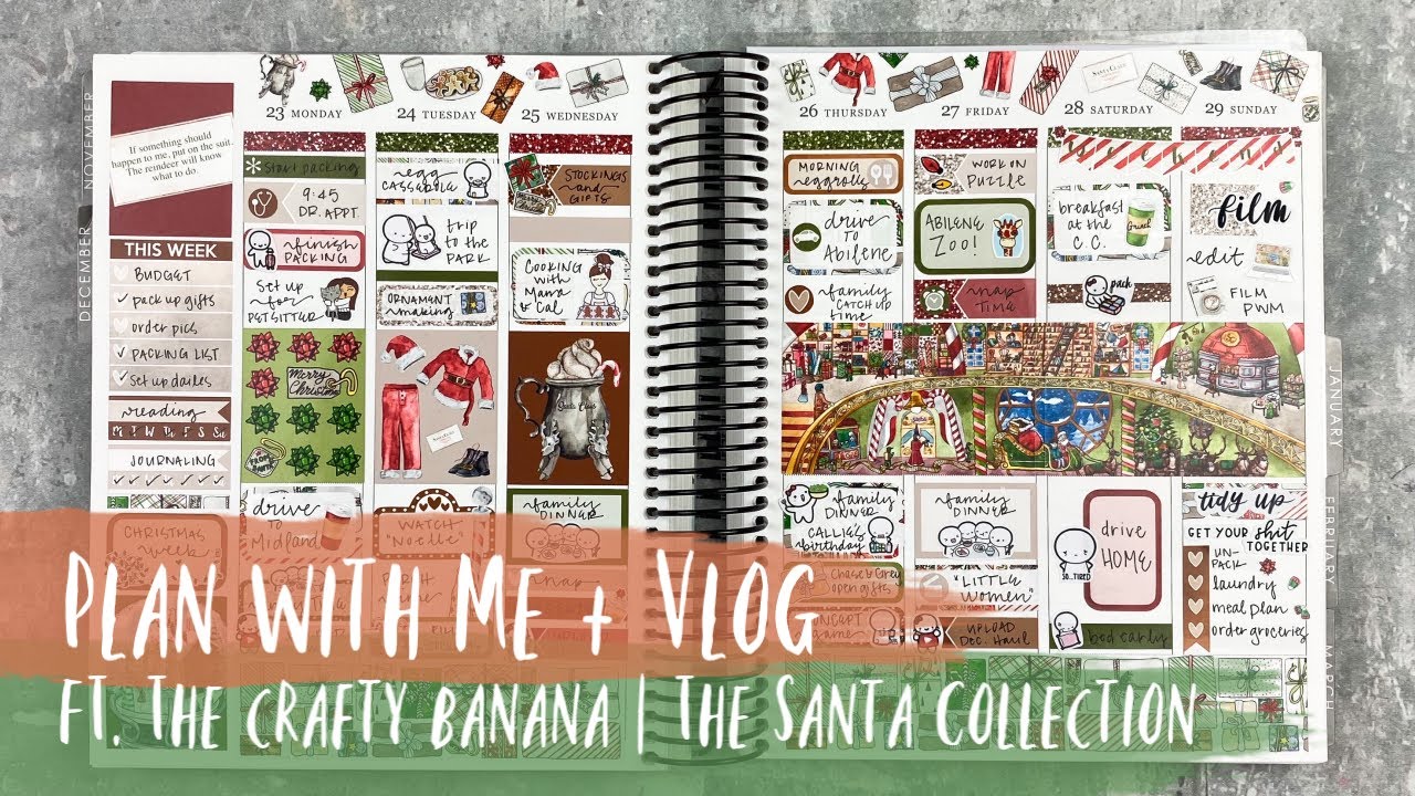SANTA CLAUSE PLAN WITH ME + VLOG | ft. the crafty banana | erin condren vertical