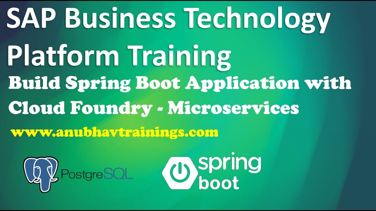 SAP BTP training | SAP Cloud Foundry Spring Boot and Postgre SQL | Microservices using Spring JPA DB