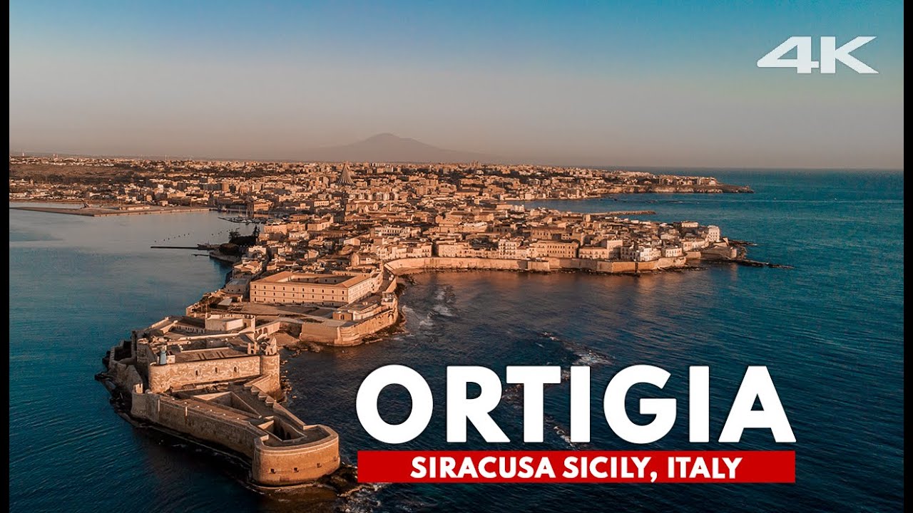 ORTIGIA Island 4K, Siracusa Sicily, Aerial Drone footage
