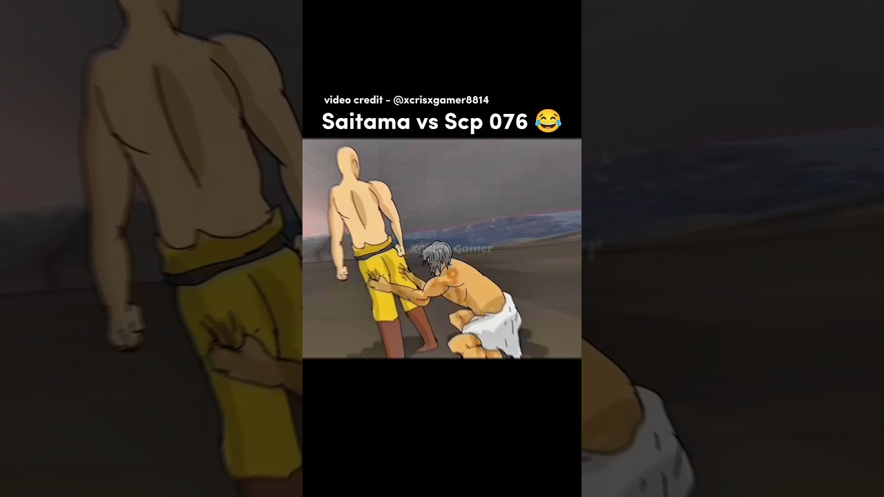 Saitama's fight with Scp 076 | Saitama badass moments #shorts #anime #saitama #scp #badass #moments