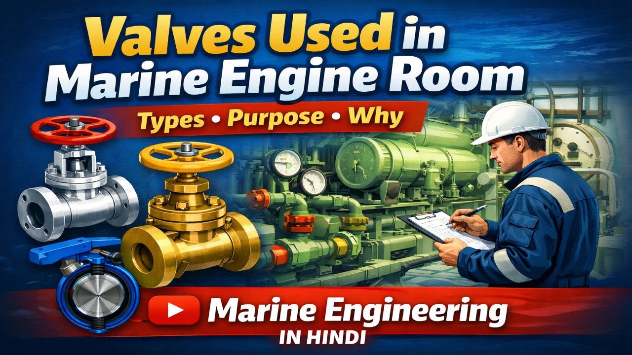 Valves Used in Marine Engine Room – Types – Purpose – Why | IN HINDI | Marine Engineering
