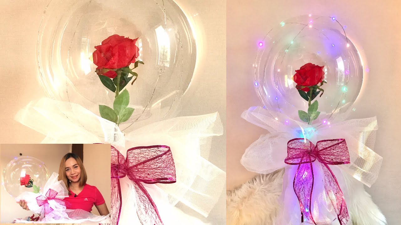 DIY LED Balloon Rose Bouquet Tutorial