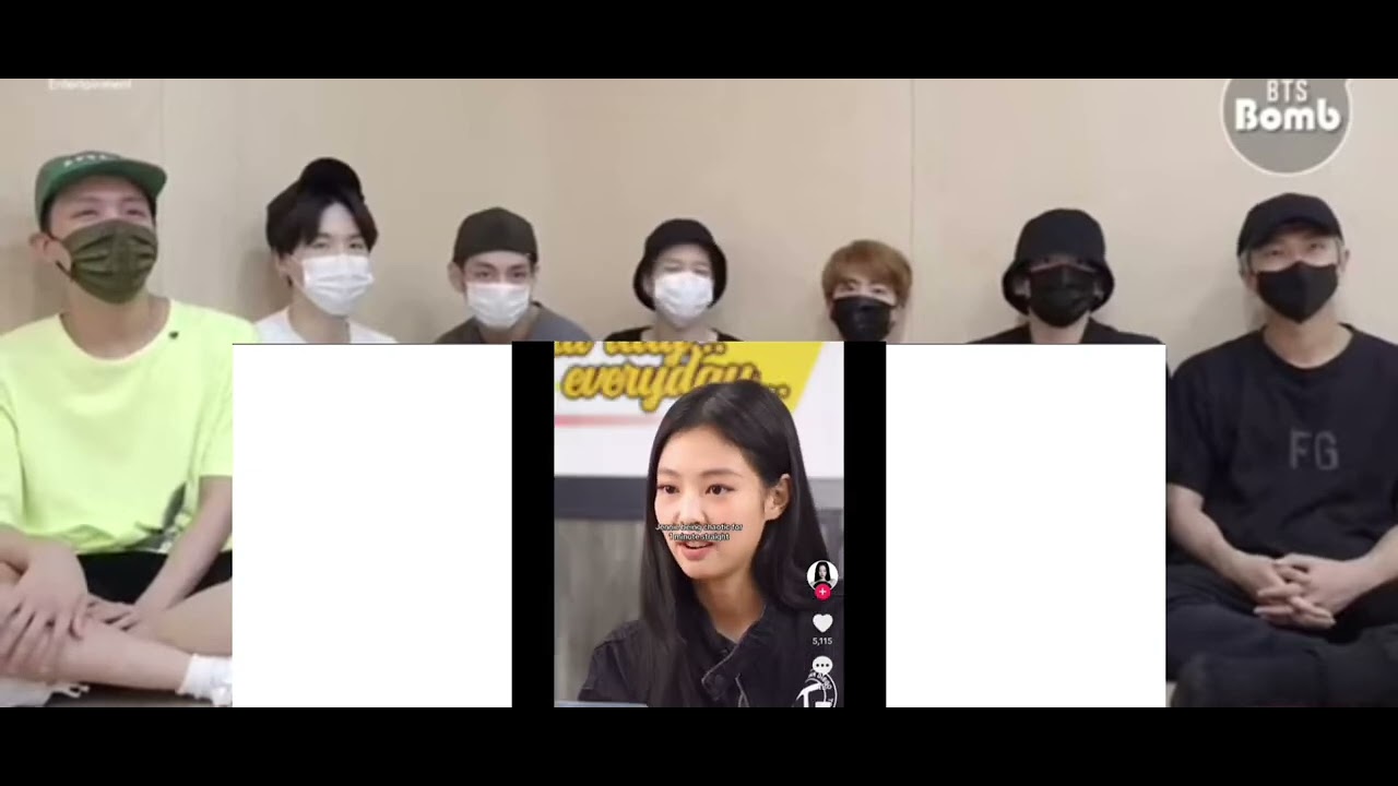 Bts reaction to Jennie moments I found on Tiktok (fake reaction)