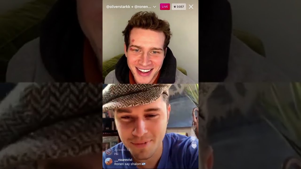 Oliver Stark and Ronen Rubinstein IG live talking about the 