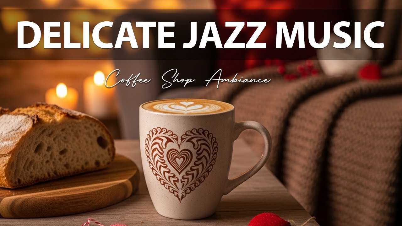 Delicate Jazz Music ☕Coffee Shop Ambiance for Stress Relief, Great Moods and Happy Moods