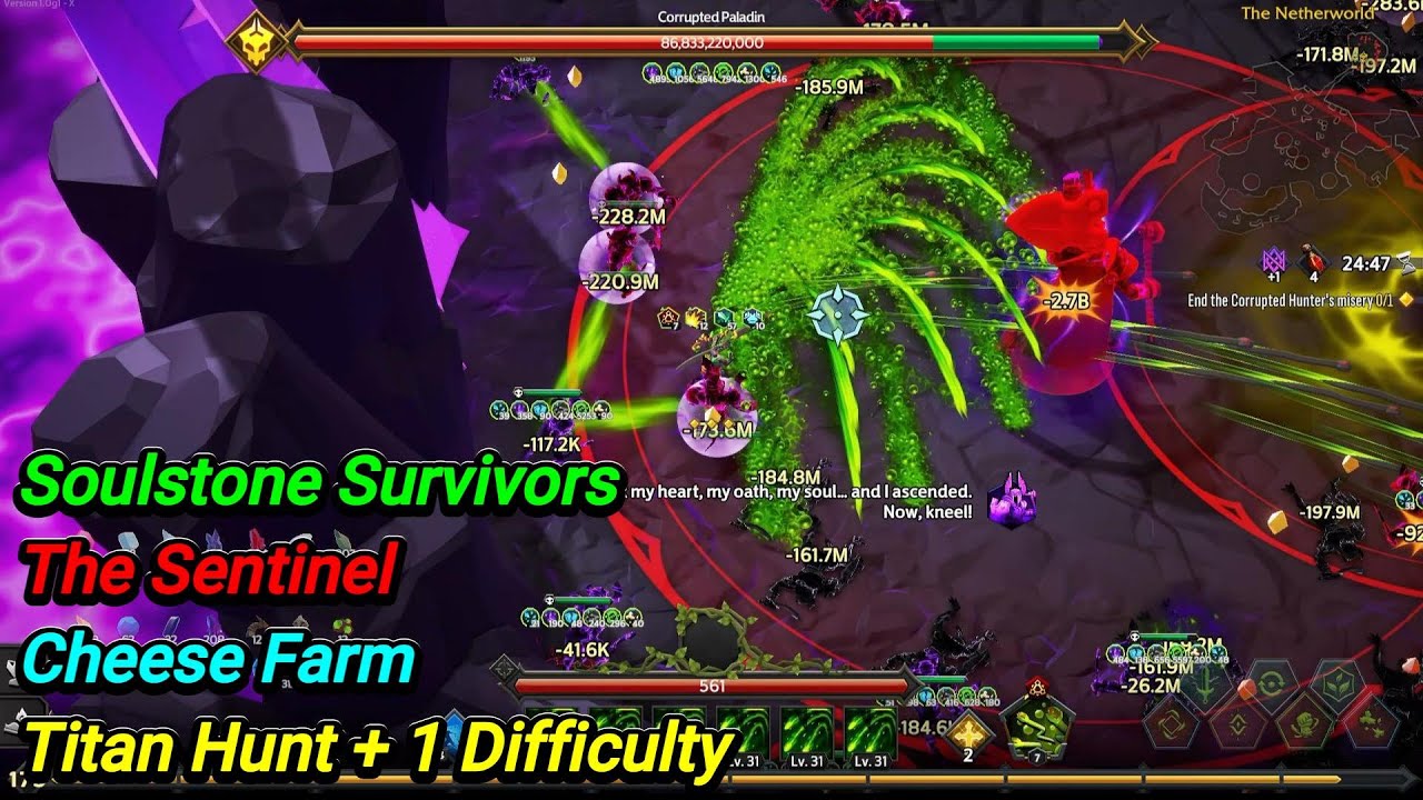 Soulstone Survivors / The Sentinel / Cheese Farm / Titan Hunt + 1 Difficulty