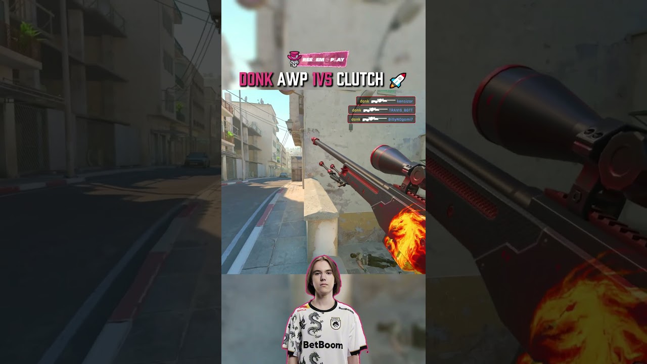 DONK 1V5 CLUTCH | TOP 1 EU FACEIT ... #cs2 #csgo #counterstrike #cs2clips #donk #faceit