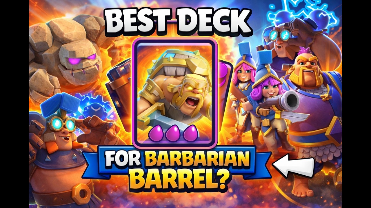 Top 5 Barbarian Barrel HERO Decks to Reach Ultimate Champion FAST! 🏆#ClashRoyale#MetaDeck#supercell
