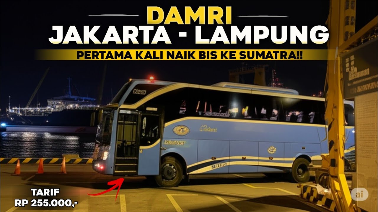 NAIK BUS TAPI DARI STASIUN?? Petualangan Malam Jakarta - Lampung Naik DAMRI: Nyaman Gak Sih??