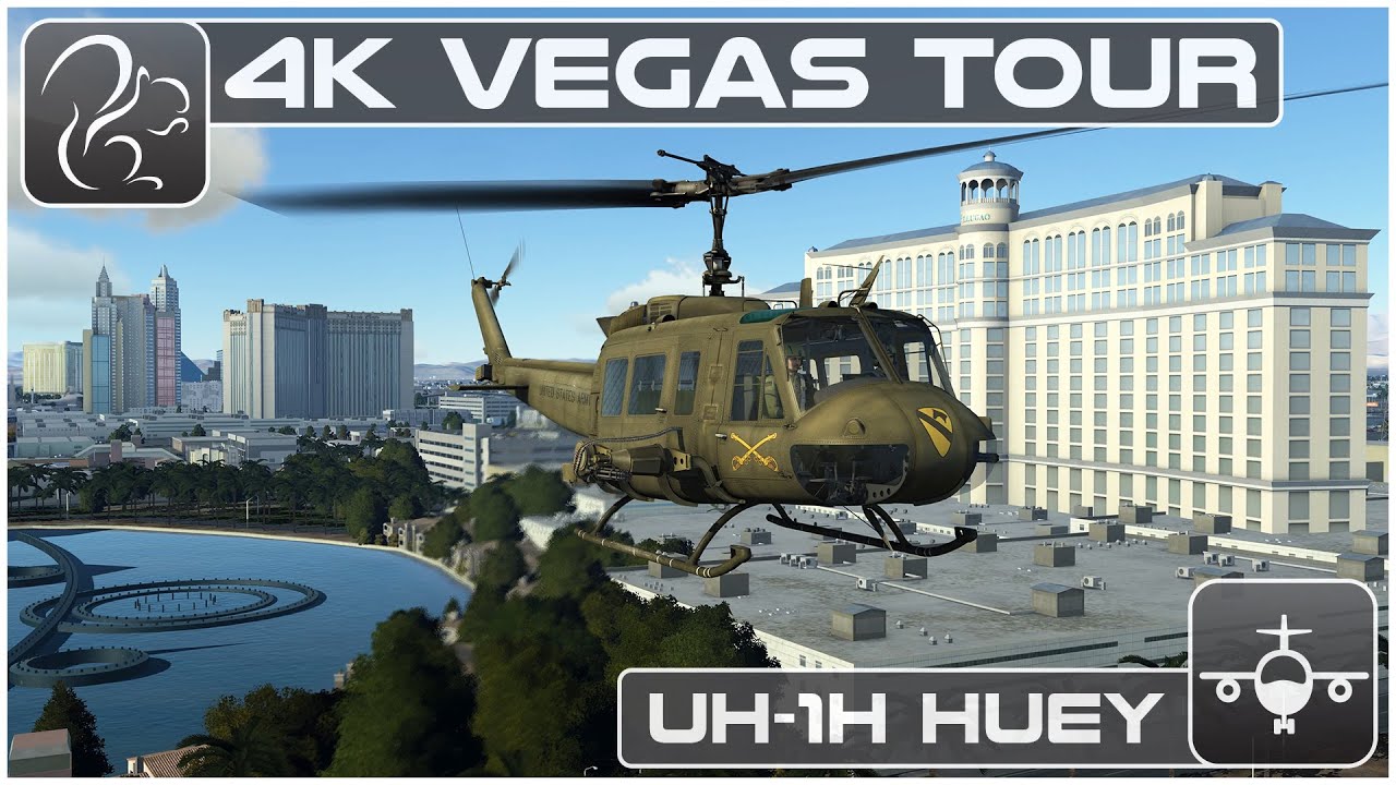 4K Gaming - Huey Tour of Vegas (DCS World)