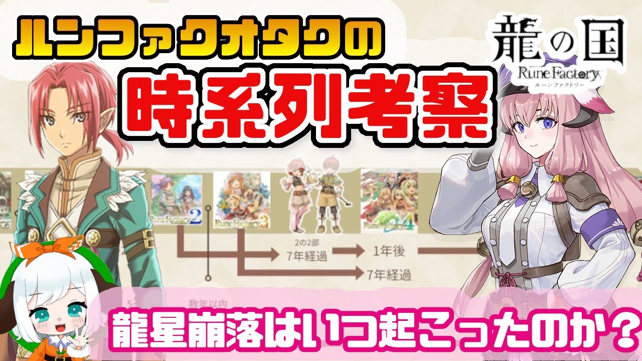 【龍の国ルーンファクトリー】ルンファクチャンネルで時系列について言及されたので真剣に考えてみた【考察】