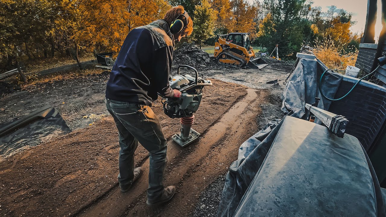 Beat the Freeze! Concrete Sidewalk for My DIY Patio Project | Bunker Project Pt. 20