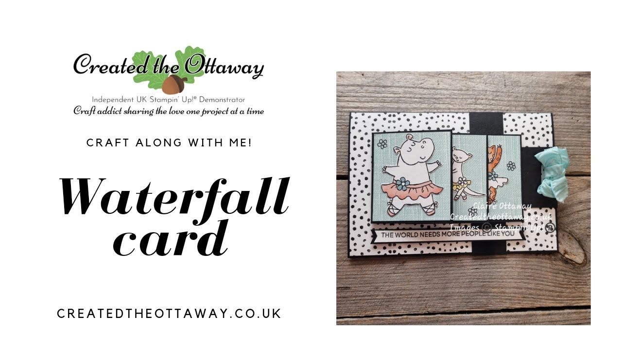 Easy waterfall card@createdtheottaway