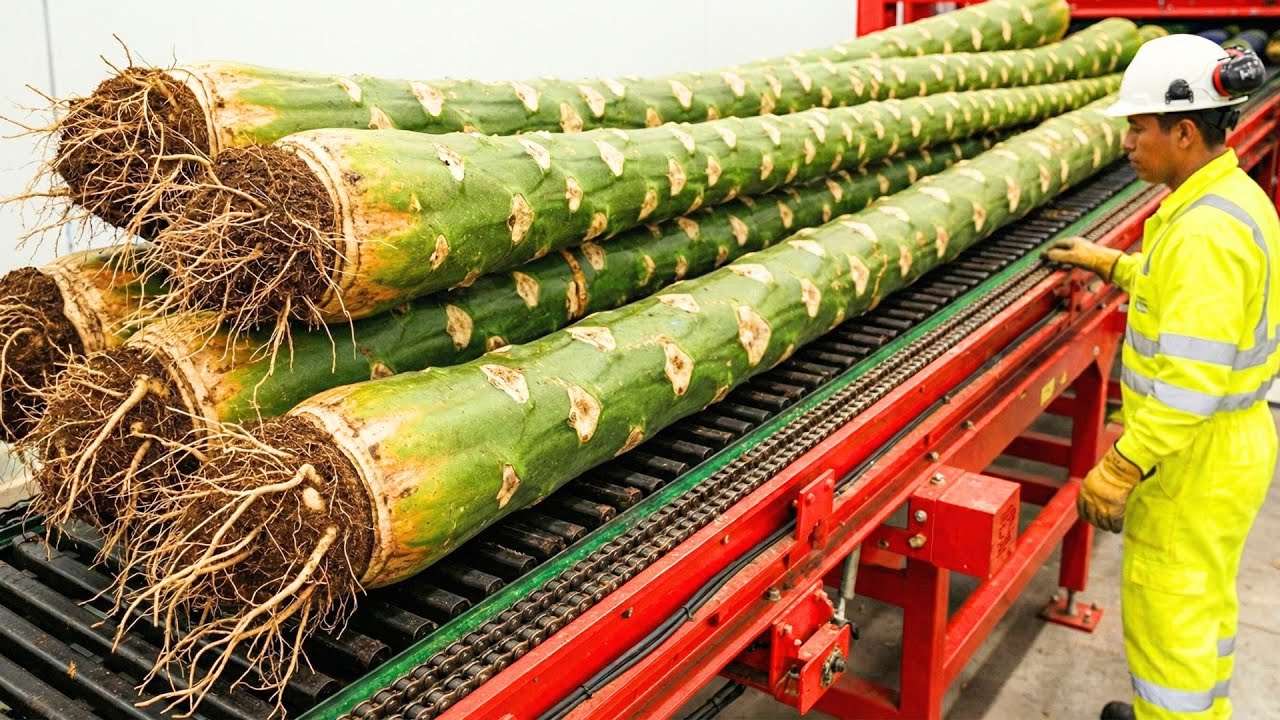 INSIDE A PAPAYA TREE TRUNK PROCESSING FACTORY YOU’VE PROBABLY NEVER SEEN