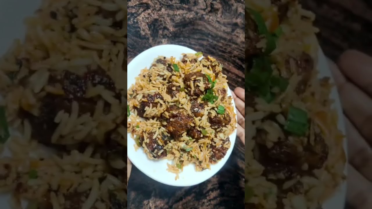 One Plate Two Flavours 😍 Manchurian Fried Rice Recipe