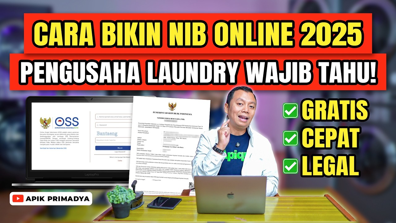 TERBARU! Cara Bikin OSS NIB Online 2025 | IJIN USAHA Buat Pengusaha Laundry!