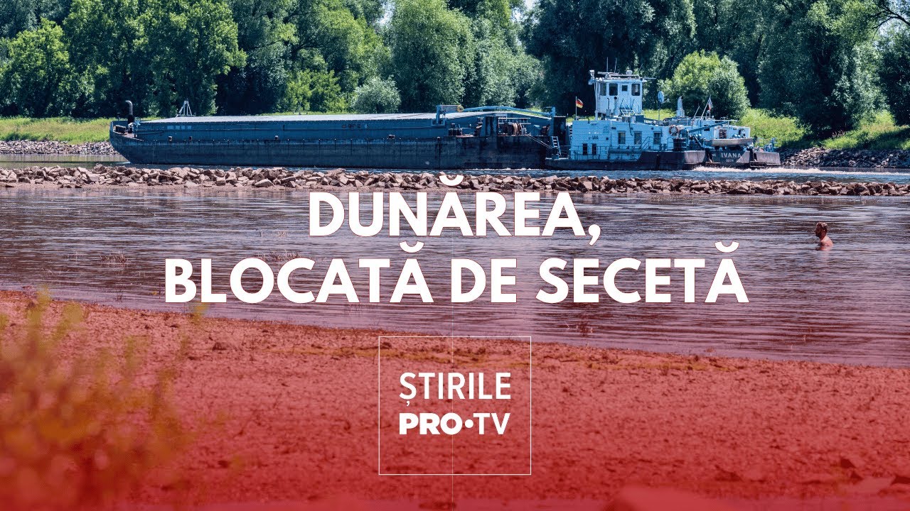 Blocaj pe Dunăre din cauza secetei. Navele rămân blocate în nisip