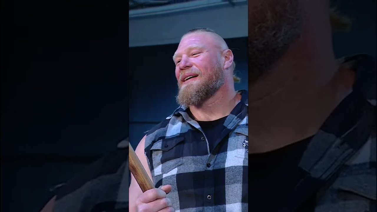 Brock Lesnar smashes car with an axe 