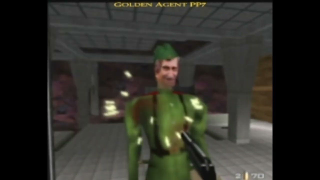 Playing Bunker I Agent - Full Level Play (Goldeneye 007 N64)