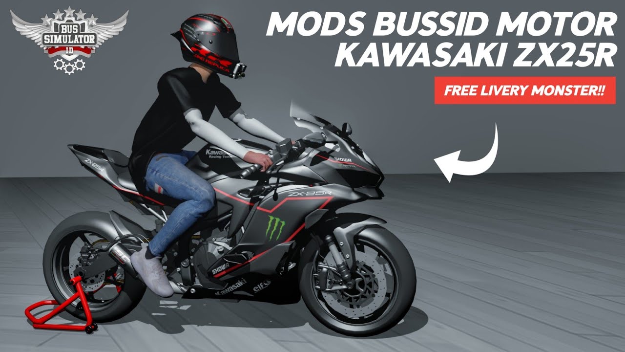 Гахарр‼️модный двигатель Bussid Kawasaki ZX25R HEDON‼️